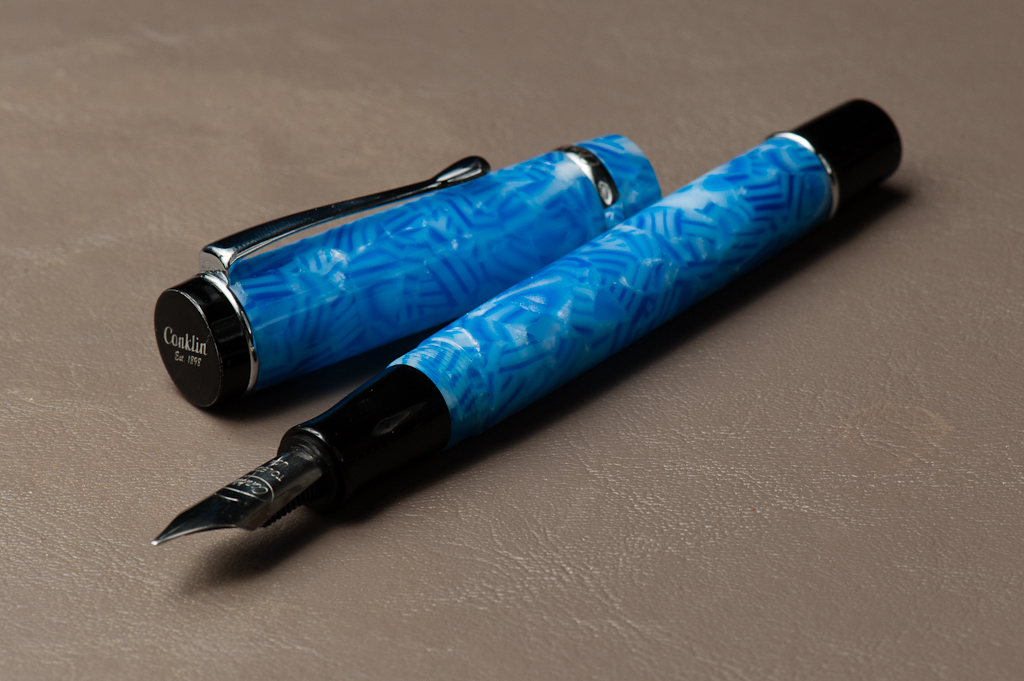 Review: Conklin Duragraph (Ice Blue, 1.1 mm Stub) – Hand Over That Pen