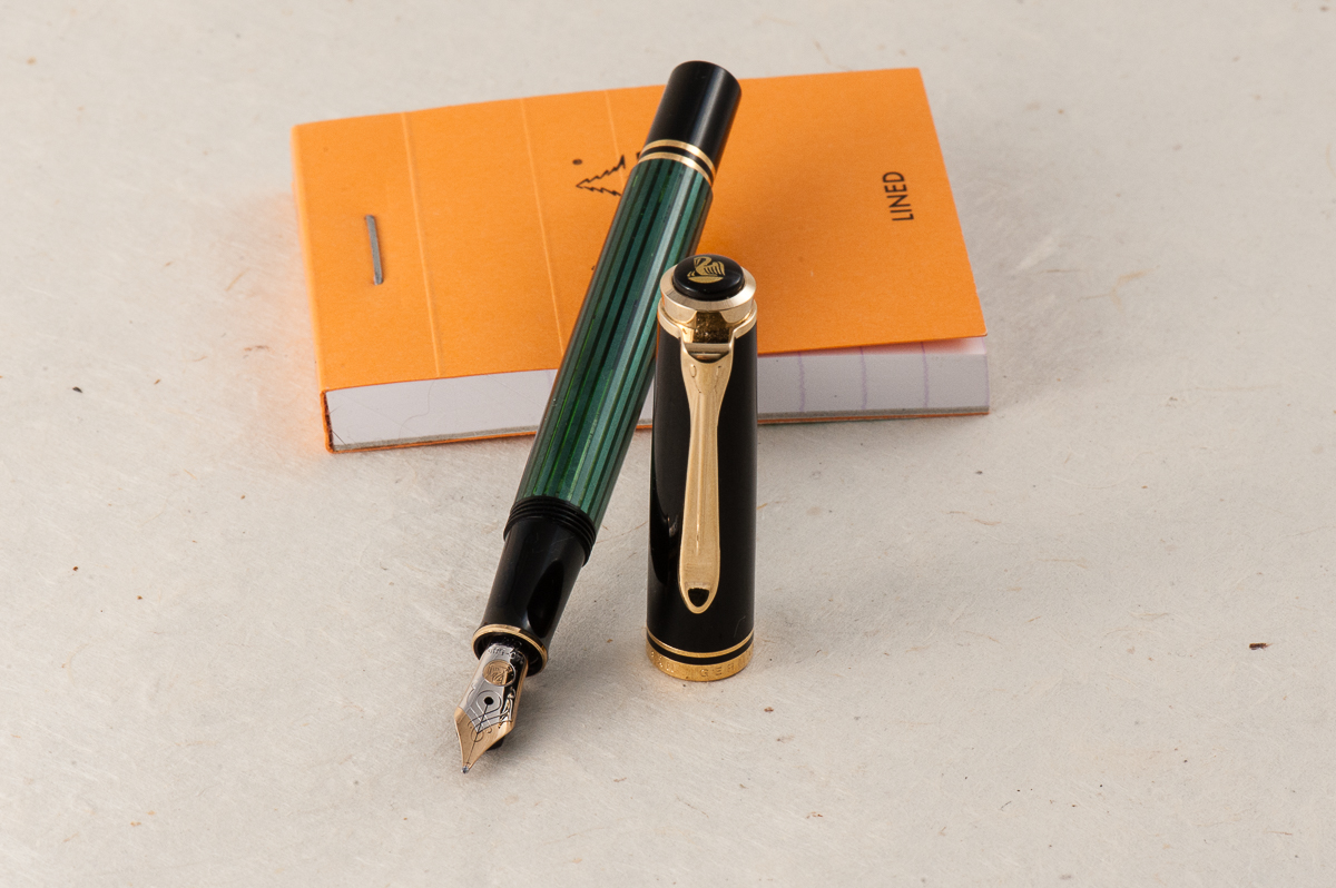 Pelikan Souverän (Green-Striped, Medium nib) – Over That Pen