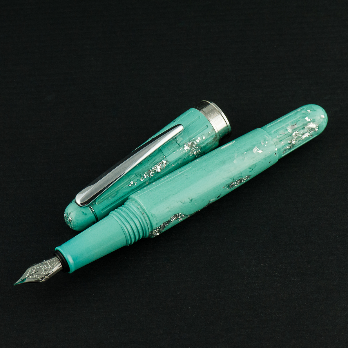 Faber-Castell Grip Sparkle Fountain Pen in Ocean - Goldspot Pens